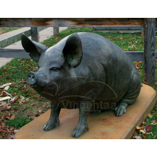 Outdoor Dekoration Metall Handwerk Lebensgroße Bronze Schwein Skulptur